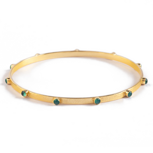 
                  
                    Load image into Gallery viewer, Heart Chakra Bangle - Green Onyx
                  
                