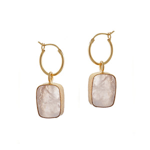 
                  
                    Load image into Gallery viewer, Rose Quartz Elemental Crystal Earrings
                  
                