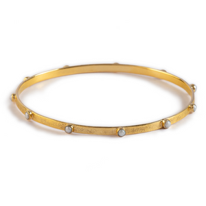 
                  
                    Load image into Gallery viewer, Crown Chakra Bangle - Pearl
                  
                